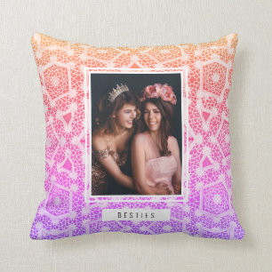 Best Friend Photo Colorful Ombre Kussen