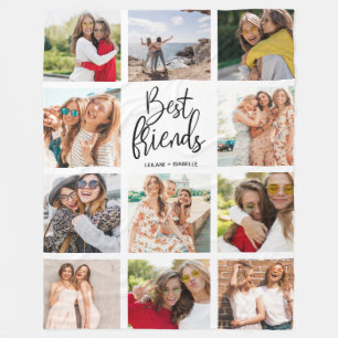 Best Friend Photos White Fleece Deken
