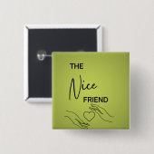 Best Friend Pins Vierkante Button 5,1 Cm (Voorkant /achterkant)