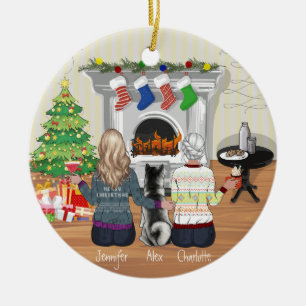 Best Friend Portret - Gepersonaliseerde kerstcadea Keramisch Ornament