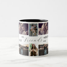 Best Friends 4-Ever – 8 Photo Collage Mug + Year