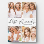 Best Friends 4 Foto Collage & Custom Text Plaque Fotoplaat (voorkant)