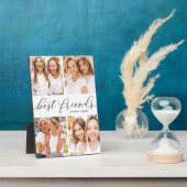 Best Friends 4 Foto Collage & Custom Text Plaque Fotoplaat (Zijkant)
