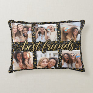 Best Friends 6 Photo Collage Pillow Accent Kussen