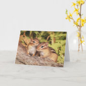Best Friends Baby Chipmunks Kaart (Gele Bloem)