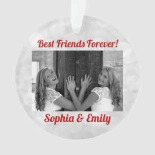 Best Friends Besties BFF toevoegen Photo Names Cut Ornament