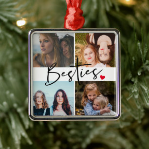 Best Friends Besties Photo Collage Metalen Ornament