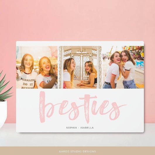 Best Friends Besties Photo Collage Plaque