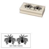 Best Friends BFF - Best Ferns Forever Rubberstempel (Gestempeld)