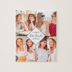 Best Friends BFFs Besties Name Photo Collage Legpuzzel