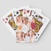 Best Friends BFFs Besties Name Photo Collage Pokerkaarten (Achterkant)