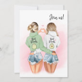 Best Friends Blonde Bachelorette Invitation (Devant)