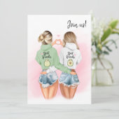 Best Friends Blonde Bachelorette Invitation (Debout devant)