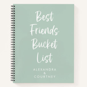 Best Friends Bucket List Specialized Sage Green Notitieboek