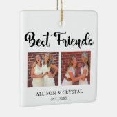 Best Friends Collage 2 Square fotoscript BFF Keramisch Ornament (Rechts)