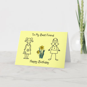 Best Friends Collectie Transparent Birthday Card Kaart