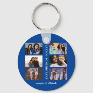 Best Friends custom names en 6 foto collage bff Sleutelhanger