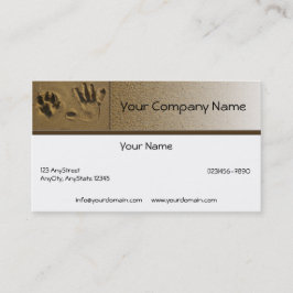 Best Friends Dog Paw and Hand Print Visitekaartje
