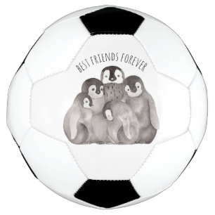 Best Friends Emperor Penguins Waterverf   Voetbal