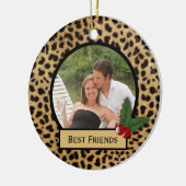 Best Friends Empreinte de léopard Noël Ornement (Gauche)