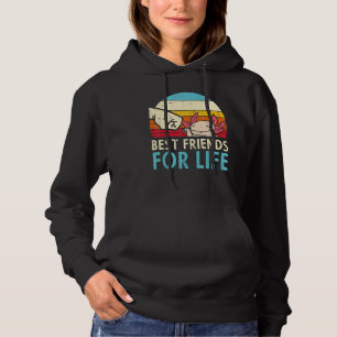 Best Friends for Life Axolotl Fist Bump Retro Boys Hoodie