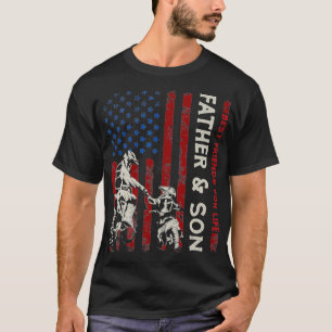 Best Friends for Life Father Son Dirt Bike USA T-shirt