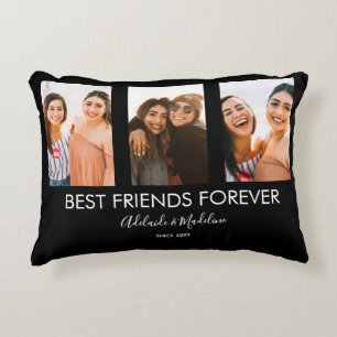 Best Friends Forever 3 Photo Collage Gift Accent Kussen