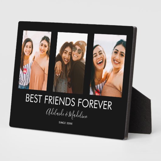 Best Friends Forever 3 Photo Collage Gift Fotoplaat (Zijkant)