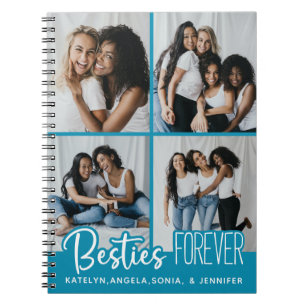 Best Friends Forever Aangepast 4 Foto Collage Notitieboek
