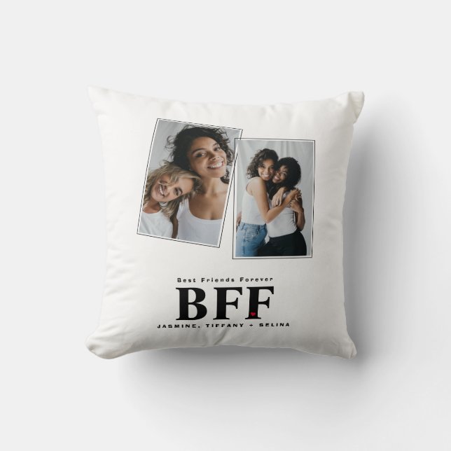 Best Friends Forever BFF Bestie Photo Coussin (Recto)