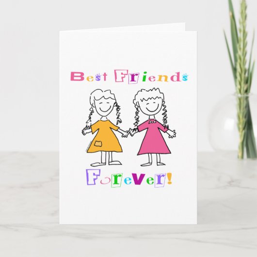 Best Friends Forever BFF-cadeautjes Kaart (Voorkant)