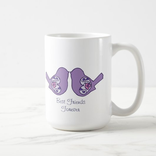 Best Friends Forever, BFF Cute Tortelduifjes Koffiemok (Rechts)