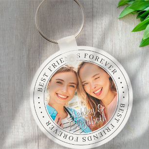 Best Friends Forever BFF Simple Moderne Foto Sleutelhanger