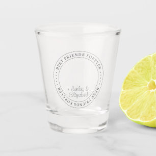 Best Friends Forever BFF Simple Moderne Photo Shot Glas