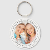Best Friends Forever BFF Simple Moderne Photo Sleutelhanger (Voorkant)