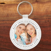 Best Friends Forever BFF Simple Moderne Photo Sleutelhanger (Voorkant)