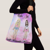Best Friends Forever Blonde en Brunette Custom Crossbody Tas (Dichtbij)