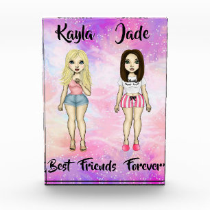 Best Friends Forever Blonde en Brunette Custom Fotoblokken