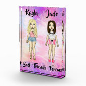 Best Friends Forever Blonde en Brunette Custom Fotoblokken (Rechts)