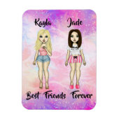 Best Friends Forever Blonde en Brunette Custom Magneet (Verticaal)