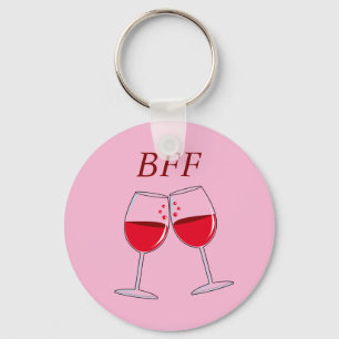 Best Friends Forever Button Key Ring Sleutelhanger