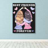 Best Friends Forever Canvas (Insitu (Houten vloer))