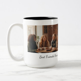 Best Friends Forever Custom Photo Personalized Cof Tweekleurige Koffiemok