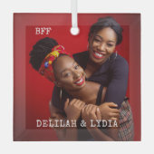 Best Friends Forever Foto Gift Glas Ornament (Voorkant)