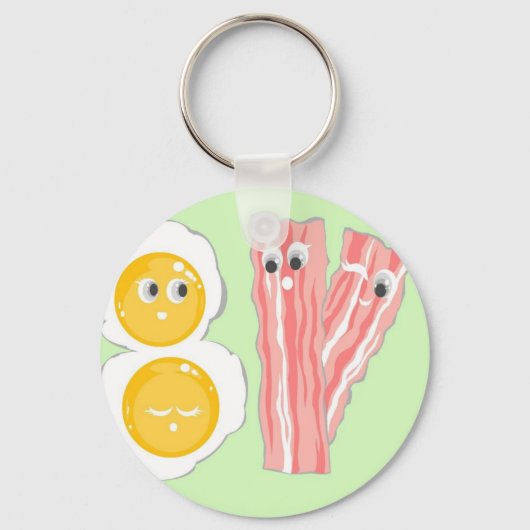 Best Friends Forever KAWAII BACON en EGGS BFF Sleutelhanger (Voorkant)