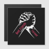 BEST FRIENDS FOREVER, MATCHING MY FRIENDS MAGNETISCHE UITNODIGING (Voorkant / Achterkant)