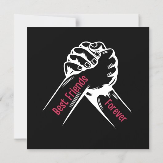 BEST FRIENDS FOREVER, MATCHING MY FRIENDS MAGNETISCHE UITNODIGING (Voorkant)