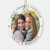 Best Friends Forever Modern Minimal Besties Keramisch Ornament (Links)
