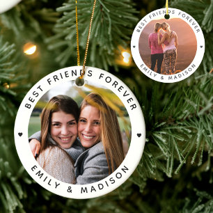 Best Friends Forever Modern Minimal Besties Keramisch Ornament