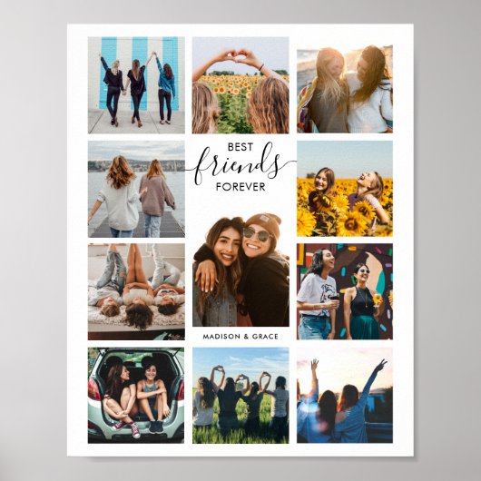 Best Friends Forever Photo Collage Poster (Voorkant)